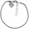 Modulárny náramok zo striebra rýdzosti 925 so srdiečkom + GRAVÍROVANIE