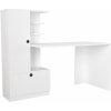 VerDesign, CARVAS pracovný stôl so skrinkou, biela matná LTD