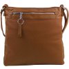 Tessra Veľká crossbody dámska kabelka D5580 hnedá