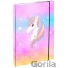 Baagl A4 Rainbow Unicorn ružová