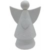 GOBA Vianočná dekorácia – keramický anjel, biely, 30 cm