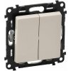 Legrand Slovensko, s.r.o. Prepínač striedavý dvojitý č.6+6 Legrand Valena Life (752208) - Béžový