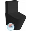 SAPHO PACO RIMLESS WC kombi, spodný/zadný odpad, čierna