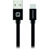 Swissten Datový Kabel Textile Usb / Usb-C 1,2 M Černý 71521201