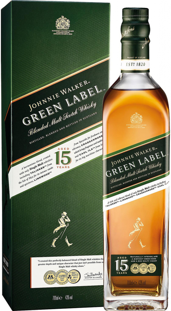 Johnnie Walker Green Label 15y 43% 0,7 l (kartón)