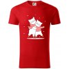 Mačky vo svetri - Tričko z organickej bavlny - 3XL ( Červená )