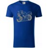 Športová motorka - Tričko z organickej bavlny - XL ( Kráľovská modrá )