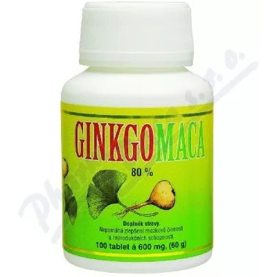 HEMANN Ginkgo maca bylin.tablety á 600mg 100 tbl