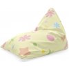 Sablio Sedací vak Kvetiny na žltej: 150x80 cm