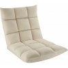 tectake 405456 relaxačné kreslo snooze, 2 v 1, zamat, 14-násobne nastaviteľné - béžová