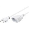 PREMIUMCORD Kabel síťový 230V, prodlužovací dvojvidlice, 2m