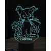 Beling 3D lampa, Dog love flowers, 16 farebná, PS13
