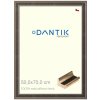 DANTIK rám na obraz 50x70 | TOOTH malá stříbrno černá (Plexi Čiré) (Vyrobené s láskou od nás)