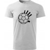 Hádzaná lopta ruka - Klasické pánske tričko vyššej gramáže - L ( Svetlosivý melír )