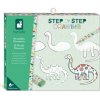 Janod Step by step Kreatívna sada Kreslenie krok za krokom Dinosaury od 6 rokov