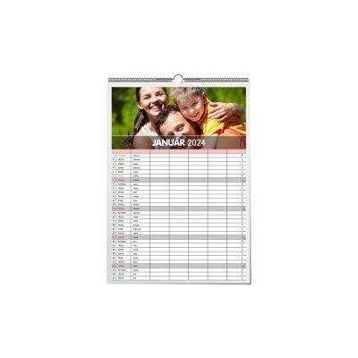 Rodinný kalendár A3 nástenný mesačný, na výšku (13 listov)