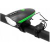 Predná USB cyklistická lampa s klaksónom a držiakom, 3 režimy Spokey RAINI