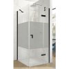Hüppe Astra Pravé krídlové dvere, 75 cm, čierny profil/sklo Privatima PX0101.123.375