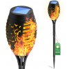 Solárna zatĺkacia lampa Lumiled čierna 51 cm 1 ks
