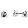 Náušnice šedej sa Swarovski Elements Pinpoint Studs K2038SS10LTCHR Light Chróm