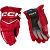 Hokejové rukavice CCM JetSpeed FT8 Red/White Senior 13 palcov