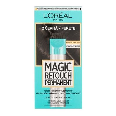 L'Oréal Paris Magic Retouch Permanent permanentní barva na rychlé zakrytí odrostů 2 Black 18 ml