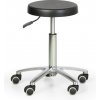 Pojazdná pracovná stolička PUR, okrúhly sedák, mäkké kolieska