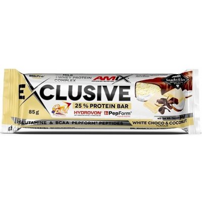 Amix Nutrition Exclusive Protein Bar, 85 g, White-Chocolate
