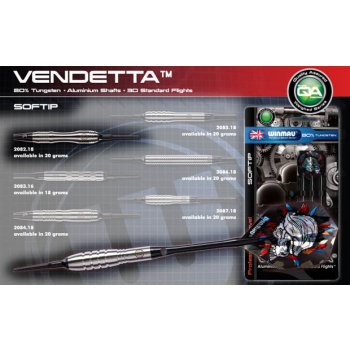 Winmau VENDETTA 80% 18g soft