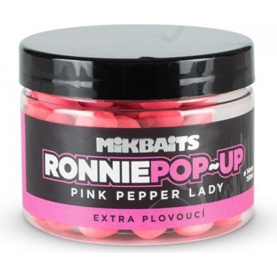 Plávajúce Boilie Mikbaits Ronnie Pop-Up 14mm 150ml Pink Pepper Lady