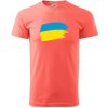Ukrajina vlajka - Klasické pánske tričko vyššej gramáže - M ( Korálová )