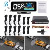 8 x PARKOVACIE SENZORY PARKTRONIC S LED LCD DISPLEJOM Biela