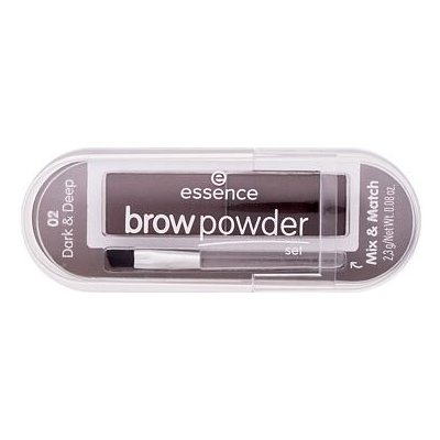 Essence Brow Powder Set paletka pudrů na obočí 2.3 g odstín 02 Dark & Deep