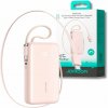 Joyroom Powerbanka JR-PR2L 10000mAh 35W s vestavěným zatahovacím kabelem USB-C a šňůrkou na kabel USB-C - růžová