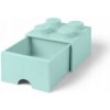 LEGO® úložný box so šuplíkom 250x250x180mm aqua