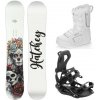 Hatchey Eternity dámsky snowboard + Hatchey Fastec viazanie + Raven Pearl white topánky - 153 cm + XL, black (EU 45-47)