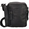 Hide & stitches Japura malá unisex crossbody taška - čierna - 18 cm
