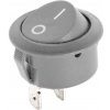 LTC Kolískový prepínač okrúhly R5 0-1 sivý 6A/250V LX3049S