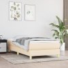 Box spring postel s matrací krémová 90x200 cm textil 3144148