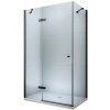 Mexen Roma, sprchovací kút 110 (dvere) x 50 (stena) cm, 6mm číre sklo, čierny profil, 854-110-050-70-00