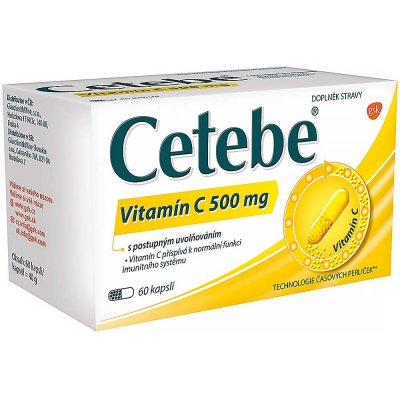 Cetebe Vitamín C 500 mg 60 kapsúl od 7,65 € - Heureka.sk