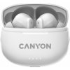 CANYON TWS-8 BT sluchátka s mikrofonem, BT V5.3 JL 6976D4, pouzdro 470mAh+40mAh až 32h, bílá
