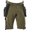 Mascot International pracovné kraťasy s prídavnými vreckami 17149 ADVANCED olivovo zelené