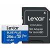 256GB Lexar® Blue Plus microSDHC UHS-I with SD adapter, up to 170MB/s read C10 A1 V10 U1 (LMSBLPL256G-BNANG)