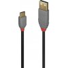 Kábel USB 2.0 AM/CM (3.1 Typ C) 2m, High Speed, Anthra Line, čierny