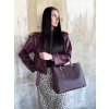 Laura Biaggi Bordová kožená kabelka do ruky DX-TS-JS295-bordo