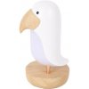 eliNeli Detská LED lampička Vtáčik s Bluetooth reproduktorom, biela