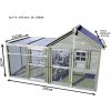 Kurín pre sliepky Palace 205 x 155 x 122 cm Veľkosť výbehu: 1 m