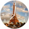 Nástenné sklenené hodiny Paríž fi 30 cm