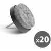 Sada podložiek pod nábytok ( s klincom) - 20 ks / balenie - sivá